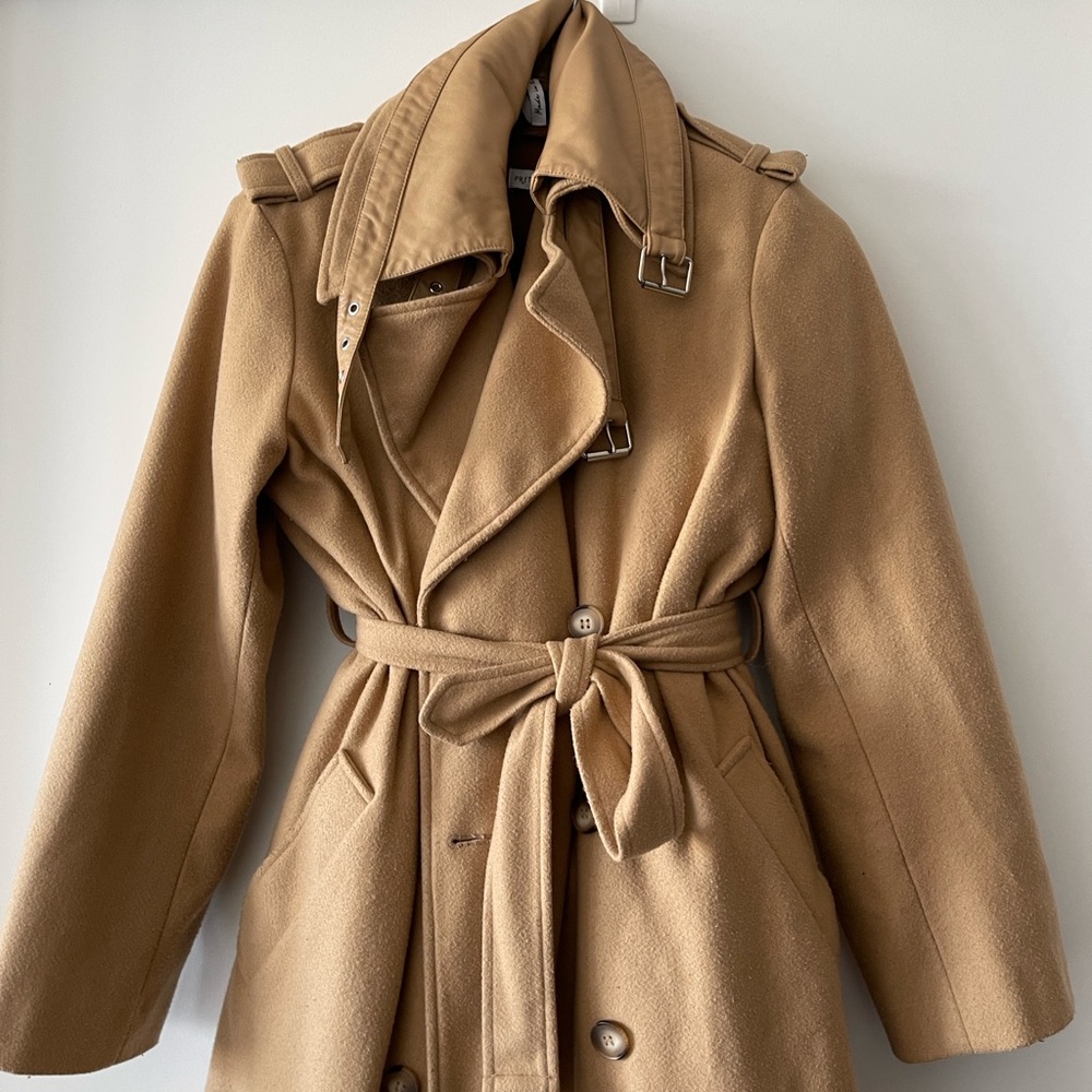ASOS Camel Double-Breasted Trench Coat